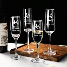 1P 个性化定制香槟杯 - 生日、伴娘和婚礼的个性化礼物 - 多色 - 查看 3