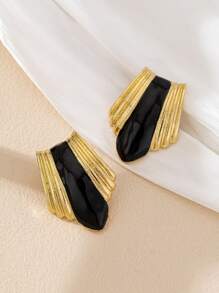 1 Paar minimalistische, modische, elegante asymmetrische geometrische Hängeohrringe für Frauen