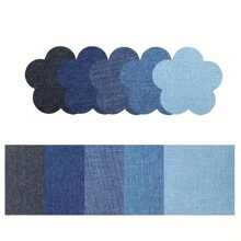 25Pcs Jeans Patches 5 Color Iron On Patches Inside & Outside Strongest Adhesive For Jeans Repair Clothes Decorating