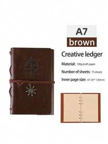 3-In-1 Set: Fashion Business Leather Notebook, Quartz Pocket Watch, Ballpoint Pen, Gift For Men - Gold - View 5