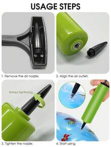 1pc Portable Mini Air Pump, Suitable For Swim Rings, Balloons And Other Inflatable Items - Multicolor - View 3