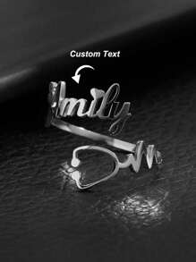 Stetoscop personalizabil Inel în formă de inimă pentru femei Bijuterii estetice personalizate Inel de bijuterii DIY din oțel inoxidabil Accesorii pentru sănătate Cadou de Ziua Îndrăgostiților