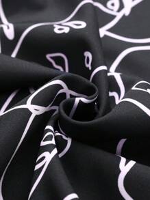 Camisa de estampado completo de manga corta con cuello de solapa para hombres, para uso diario casual y elegante. Se puede usar como regalo para novios y amigos