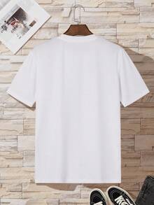 DGCC Printed T-Shirt With Urban-Style Text And Graphics - White - View 7