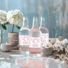 50 Pcs Waterbottle Labels For Gender Reveal Party