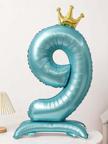 24pcs/Set 1st Birthday Crown Foil Balloons Boy Girl Party Decorations