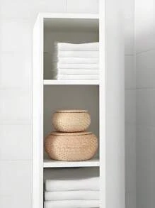 1 Set Woven Storage Basket, Stackable Seagrass Basket, Bathroom Storage Basket, Diaper Changing Station Basket, Living Room & Kitchen Seagrass Storage Basket, Organizer Basket, Summer Kitchen Organization And Storage, Kitchen Accessories, Wedding Gift