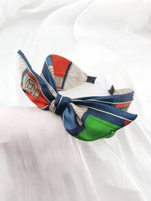 1 Bag Fabric Bow Printed Plastic Headband For Women,Hairband,Hair Hoop Headbands - One Size - View 9