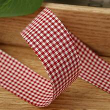 Plaid Striped Ribbon DIY Material Bow Gift Box Packaging Straw Hat Headband Checks Multi-Color Ribbon - Multicolor - View 16