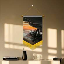 4 pezzi di pennoni personalizzati a forma di scudo con frange, realizzati in fibra di poliestere, stampa monofronte, adatti per eventi aziendali, feste di compleanno, decorazione, colorati, durevoli e resistenti ai colori, ottimi per tifosi e collezionisti