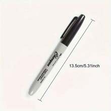 5/6/10/12pcs Fine Tip Black Permanent Marker Pens - Quick Dry, Smudge-Proof, Waterproof Ink, Medium Point - Great For Office, School & Craft Projects Back To School