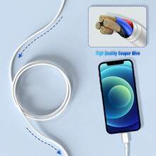 100厘米超长Lightning数据线充电器适配器，兼容 SE、8、7、6 Plus、5S、Xs、X、11、12、13、14 Pro Max - 美規A型插(110-127V) - 查看 8