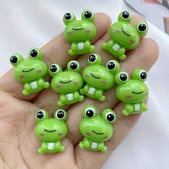 5/10pcs-Cute Cartoon Frog Shoe Accessories, ABS Shoe Decorations, Suitable For Beach Bags, Shoe Accessories, Creative Birthday, Christmas, Valentine's Day, Halloween Party Gifts