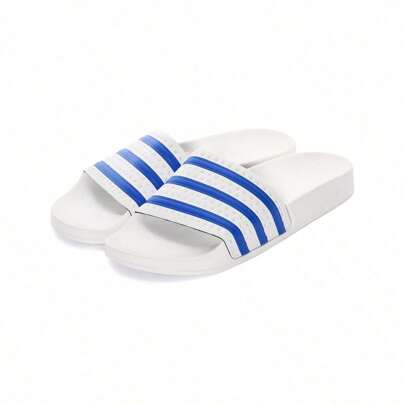  Adidas Striped Fashionable Breathable Durable Versatile Couple Casual Slippers, Summer Slippers FX5860, Runs Small