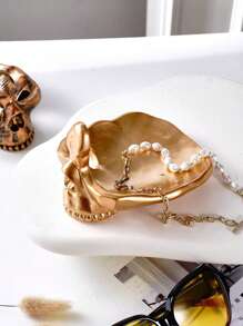 1pc Creative Skeleton Beauty Tray, Jewelry Rack,Suitable For Home Decor, Bedroom Decor, Office And Students, The Best Gift For Loved Ones,For Holiday Beach, Bathroom Collection, Bedroom Collection, Large Capacity