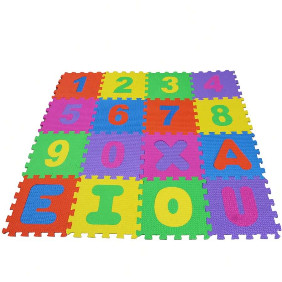 Foamy Puzzle Mat 8mm Numbers And Vowels