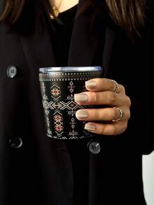 1pc 800ml Romantic Bohemian Style Double-Wall Stainless Steel Insulated Carafe, Coffee Pot, Tea Kettle, Water Pitcher, Suitable For Camping, Gatherings, Home, Office, Outdoor, School, Holiday & Birthday Gifts - Multicolor - View 13