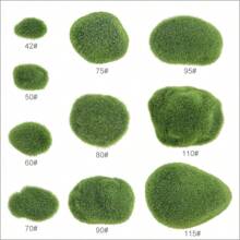 Rocas decorativas de musgo artificial, bolas de musgo verde, piedras de musgo, piedras cubiertas de musgo verde, decoración de musgo falso para arreglos florales, jardines de hadas y manualidades, accesorios para casas de muñecas, decoración de micropaisa-jes del hogar, decoración de jardines, cercas, decoración exterior, festivales, decoración del hogar