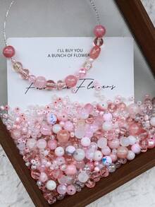 Beadia 50g/Packung 3-12mm gemischte Glasperlen, sortierte Makronen-Glasperlen für DIY Schmuckherstellung, Halsketten & Armband Bastelzubehör für Frauen