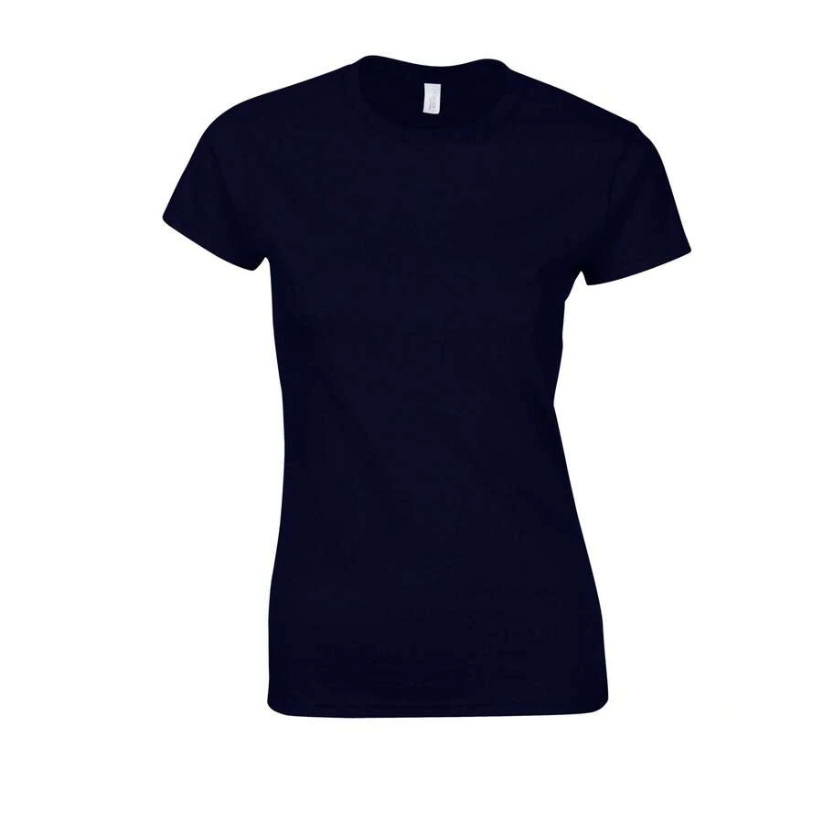 Gildan Womens/Ladies Ringspun Cotton Soft Touch TShirt (Navy) - Navy Blue - View 1