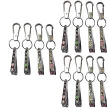 1 / 4 / 12 Chaveiro Mosquetão com Cortador de Unha Compacto e Durável