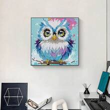 5D鉆石畫套件，全鑽可愛動物鉆石藝術套裝，DIY鑽石畫套件，水晶簡易繪畫藝術工藝套件，適用於成人初學者家居牆飾，節日送給朋友的禮物 - 淺藍色 - 查看 8