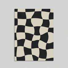 1 幅帆布海报、格子墙面艺术、时尚 70 年代墙面艺术、花卉艺术海报、复古格子海报、波浪格子海报客厅墙面艺术、卧室墙面装饰、家居装饰房间装饰无框﻿ - 彩色 - 查看 11