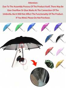 Phone Umbrella For Sun Cell Phone Umbrella Sun Shade, Mini Umbrella For Phone With Universal Adjustable Piggy Suction Cup Stand Outdoor, Sun Shade For Cell Phones, Kindle, IPad Navigator Phone Umbrella For Sun Shade Mini Phone Umbrella , Anti-Glare Sun Shield Cell Phone Cover, Protect Your Phone From Rain And Sun, Screen Blocking Glare Anti-Reflection Travel Essentials Travel Accessories Travel Must Haves Beach Vacation Summer Holiday School Accessories Back To School Supplies Stuff