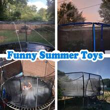 Outdoor Garden Trampoline Sprinkler With Sprinkler, Water Garden Lawn Irrigation Play Water Cooling Tools - Black - View 4