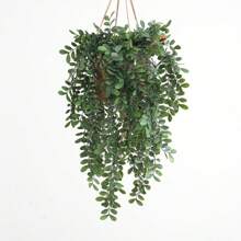 1/3/5PCS Artificial Hanging Plant, Fake Hanging Plant, Potted Green Plant, Artificial Eucalyptus, Pomelo Leaf , Mother's Day Gifts, Birthday Bifts, Graduation Season Gifts,Wedding Season, Suitable For Indoor And Outdoor Decoration Of Family Gardens