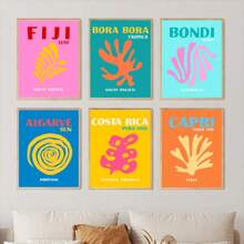 1/6PCS Optional Frame Posters Wall Arts Modern Posters Print Minimalist Living Room Decor ,Wall Art With Frame