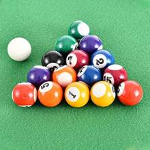 16 Stück Harz Billardkugeln Tisch Zubehör Ersatz Heim Spiel Erholung Spiele Billard Pool Kugel Set Pool Queue Kugeln Komplettes Set für Hotels (Zufällige Farbe)