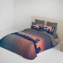 Naturals - 印花羽绒被套 - ✅ 2-5 天内发货 - 100% 超柔软棉 - 包括羽绒被套 + 1 或 2 个枕套 - 西班牙制造 - 床 90/105/135/150/180 - 布魯克林大橋 - 查看 3