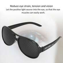 Adults Vision Accessory: Unisex PC Pinhole Glasses For Anti - Myopia - Black - View 1