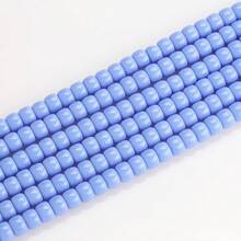 60 件 6*8 毫米彩色玻璃光滑圆珠，DIY 配件材料，适用于手链、项链、鞋子、帽子、包包、钥匙扣、手机吊饰等 - 6*8mm桶珠 - 查看 36