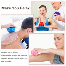 1pc Yoga Massage Ball Back,Spiky Massage Balls For Feet, Hands, Muscles - Firm, Medium And Spiked Massager Rollers - 7.5cm - View 5
