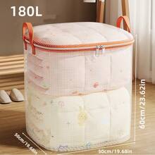 1pc Lightweight Mesh Breathable Garment Storage Bag, Simple Style PVC Material Moving Organizer Bag, Wardrobe Storage Bag, Large Capacity Storage Bag, Waterproof Moisture-Proof Storage Bag, Foldable With Reinforced Handle, Suitable For Home Use