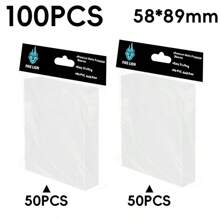 100 fundas protectoras de cartas, transparentes, perfectas para doble fundas, protectoras de cartas compatibles con MTG, TCG y otros juegos de cartas
