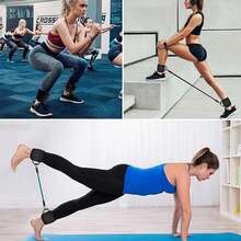 طقم أربطة الكاحل للتايكوندو، أحزمة المقاومة لتدريب قوة الساق، تجهيزات حماية رياضية متنوعة، تشمل الحبل المطاطي وحلقة القدم والمشبك - وردي - مشاهدة 3