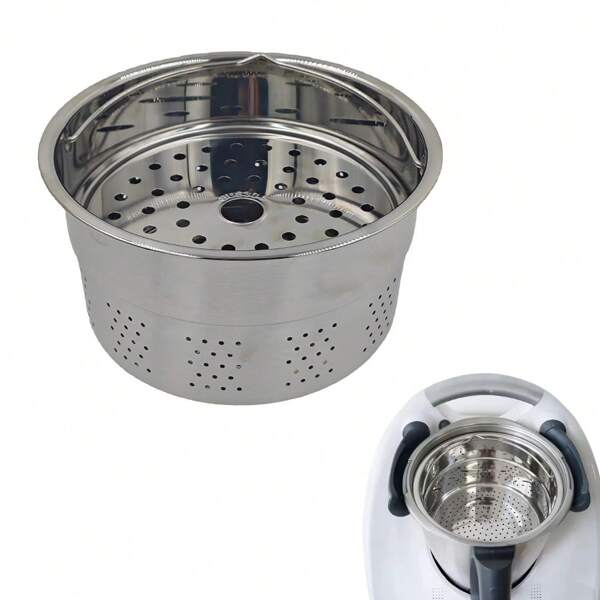 Stainless Steel Basket Insert – Versatile Steamer, Rice Cooker, Food Washer For Vegetables, Meat, And More – Durable, Easy To Clean, Perfect For Thermomix TM5/TM6,School Supplies