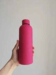 16oz High-Aesthetic American Style Small Mouth Stainless Steel Insulated Tumbler, Outdoor Portable Large Capacity Sports Water Bottle, Customized, 1pc