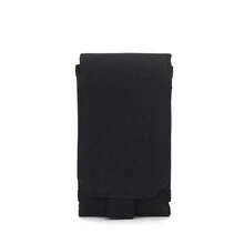 Bolsa de camuflaje al aire libre, soporteáctico para teléfono del ejército, cinturón deportivo, funda impermeable de nylon EDC, bolsas de camuflaje para caza en mochila KKZK - Negro - Ver 2