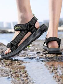 2025 Neue Herren Sport-Sandalen, gewebter Oberteil, EVA Doppelschicht-Laufsohle, modisch leicht atmungsaktiv, weich & bequeme Herren Strand Schuhe Sandalen