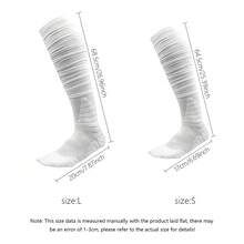 1 Pair Extra Long Football/Soccer Socks For Men, Manually Folded Long Knee High Sports Socks - Multicolor - View 3