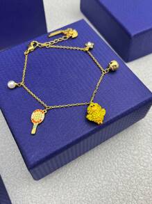 1 pièce Bracelet élégant et haut de gamme pour femme en forme de serpent avec cristaux rouges et base de bracelet réglable, idéal pour une utilisation quotidienne, cadeau parfait pour les fêtes pour les femmes