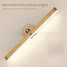 1pc Makeup Mirror Light Rechargeable Magnetic Rotating Vanity Light, Reading Lamp, Cabinet Light