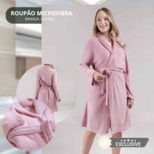 Adult Microfiber Bathrobe Soft Velvety Touch Cozy Winter Very Warm - Navy Blue - View 2