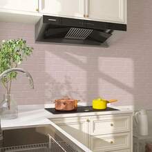 4/10/20 piezas Sencillos adhesivos de pared con apariencia de ladrillo 3D imitación de mármol - Azulejos autoadhesivos a prueba de aceite y humedad, aptos para salpicaderos/renovación de paredes/decoración de baños y comedores