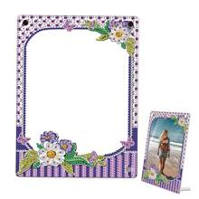 Cadres photo en diamant 5D avec support, kits d'art en diamant festifs pour la décoration de table de salon et de bureau - Kits d'art en diamant 5D de forme spéciale avec cristaux strass pour une présentation artistique
