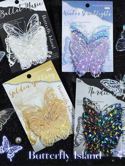 20 张闪闪发光的蝴蝶贴纸，DIY 蝴蝶装饰贴纸，用于派对装饰、家居装饰，适用于派对、婚礼、节日、情人节、圣诞节、复活节、母亲节、生日房间装饰墙壁装饰卧室装饰浴室装饰房间装饰家居装饰客厅墙纸墙贴壁纸厨房装饰